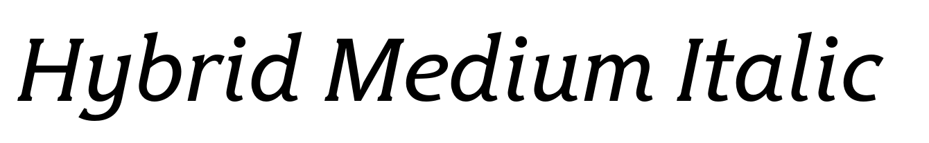Hybrid Medium Italic